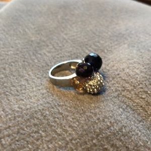 BCBG costume jewelry silver ring